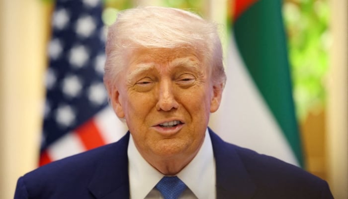 US President Donald Trump attends a business forum at Qasr Al Watan during the final stop of his Gulf visit, in Abu Dhabi, United Arab Emirates, May 16, 2025. — Reuters